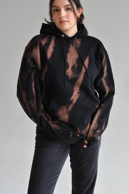 bleached tie-dye hoodie